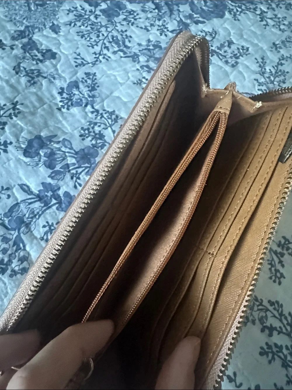 Fossil Leather Zip-Around Wallet